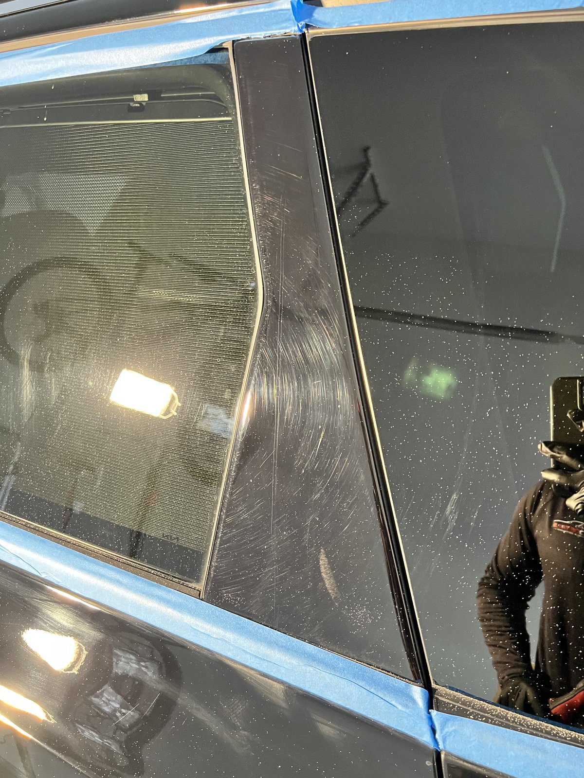 Ceramic coated vehicle trim, glossy finish